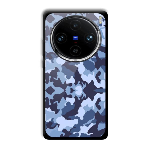 Blue Patterns Phone Customized Printed Back Cover for Vivo X100 Pro
