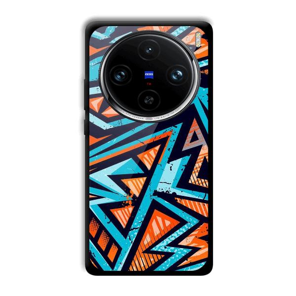 Zig Zag Pattern Phone Customized Printed Back Cover for Vivo X100 Pro