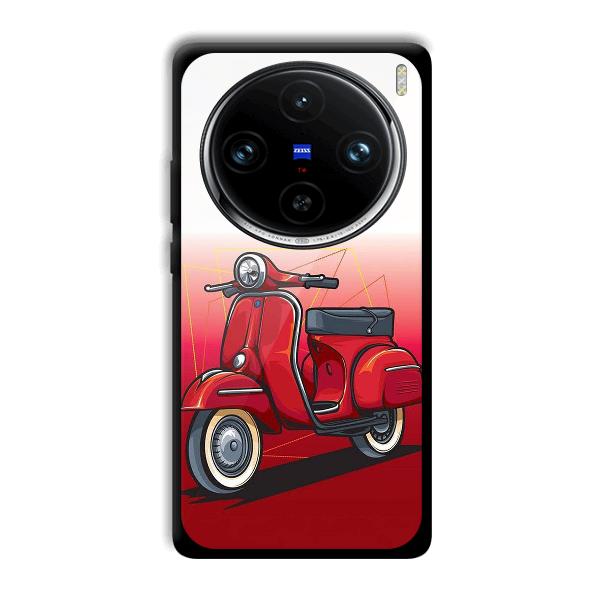 Red Scooter Phone Customized Printed Back Cover for Vivo X100 Pro