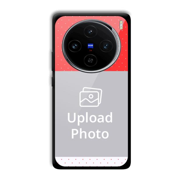 Red White Customized Printed Back Cover for Vivo X100