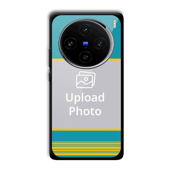 Yellow Blue Design Customized Printed Back Cover for Vivo X100