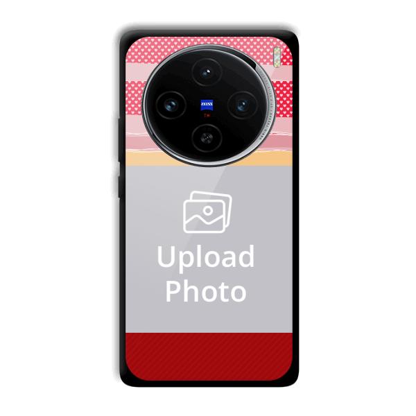 Red Pink Design Customized Printed Back Cover for Vivo X100