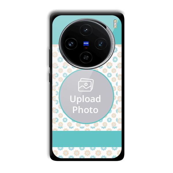 Blue Flowers Customized Printed Back Cover for Vivo X100