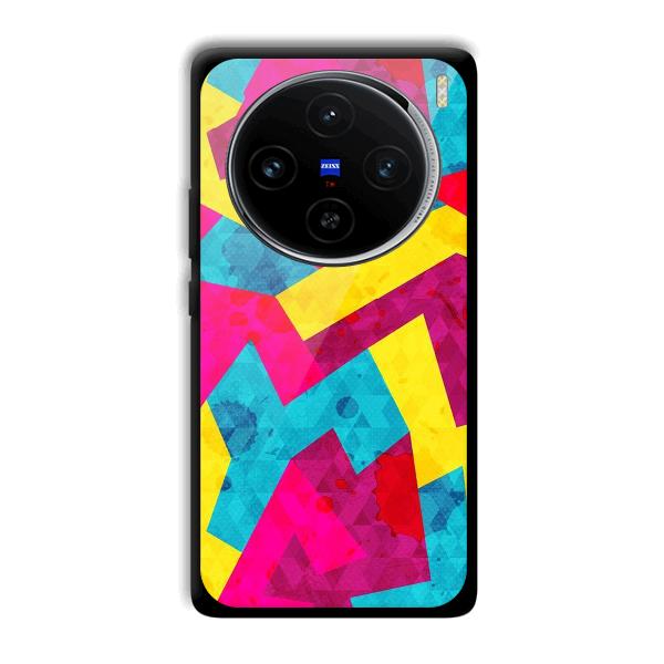 Pink Yellow Pattern Phone Customized Printed Back Cover for Vivo X100