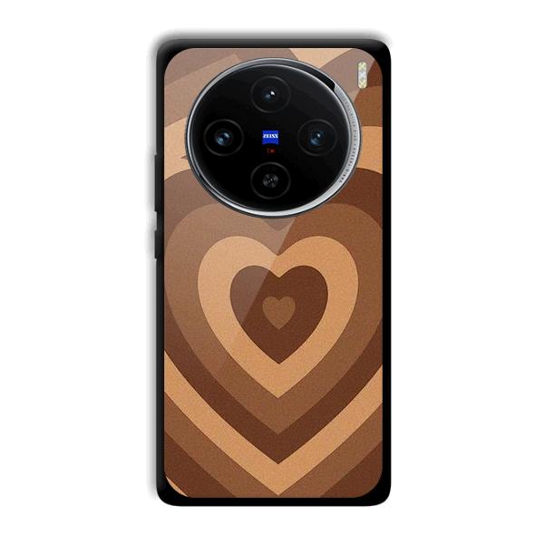 Brown Hearts Phone Customized Printed Back Cover for Vivo X100