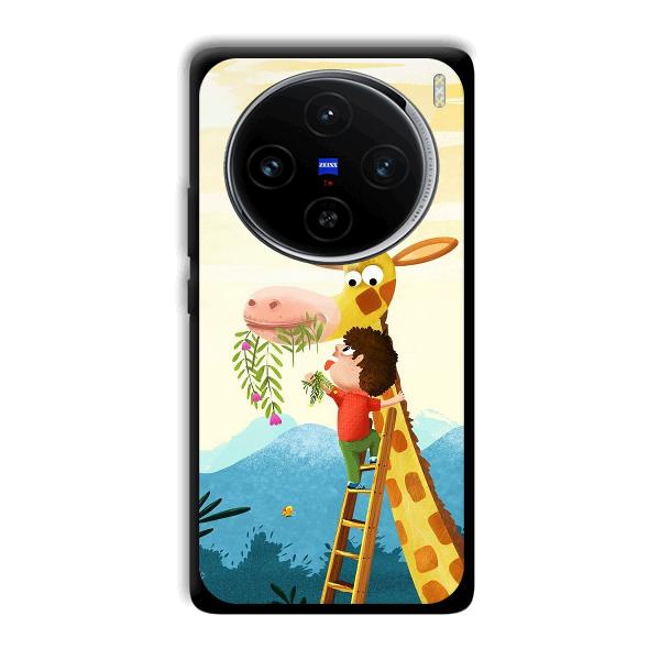 Giraffe & The Boy Phone Customized Printed Back Cover for Vivo X100