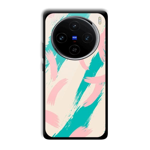 Pinkish Blue Phone Customized Printed Back Cover for Vivo X100