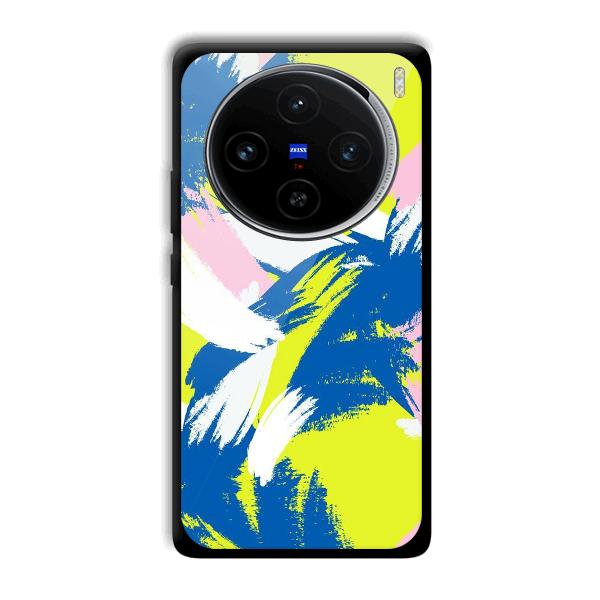 Blue White Pattern Phone Customized Printed Back Cover for Vivo X100