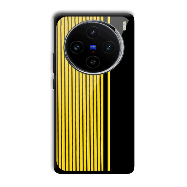 Yellow Black Design Phone Customized Printed Back Cover for Vivo X100