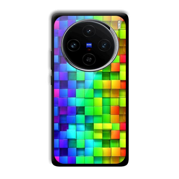 Square Blocks Phone Customized Printed Back Cover for Vivo X100