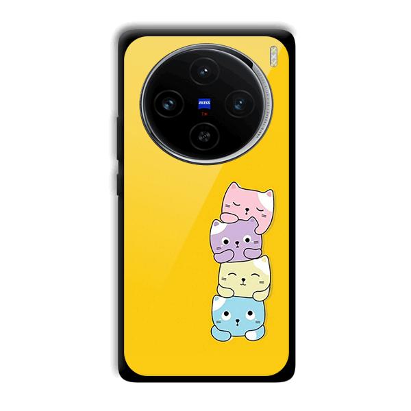 Colorful Kittens Phone Customized Printed Back Cover for Vivo X100