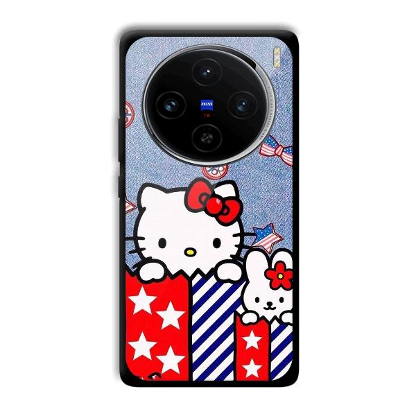 Cute Kitty Phone Customized Printed Back Cover for Vivo X100