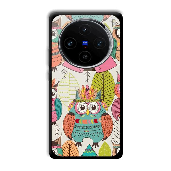 Fancy Owl Phone Customized Printed Back Cover for Vivo X100