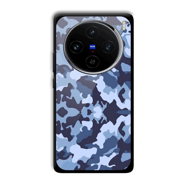 Blue Patterns Phone Customized Printed Back Cover for Vivo X100