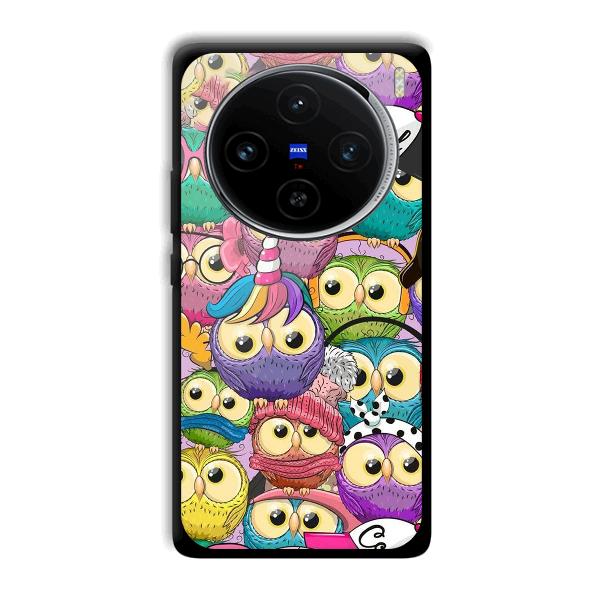 Colorful Owls Phone Customized Printed Back Cover for Vivo X100