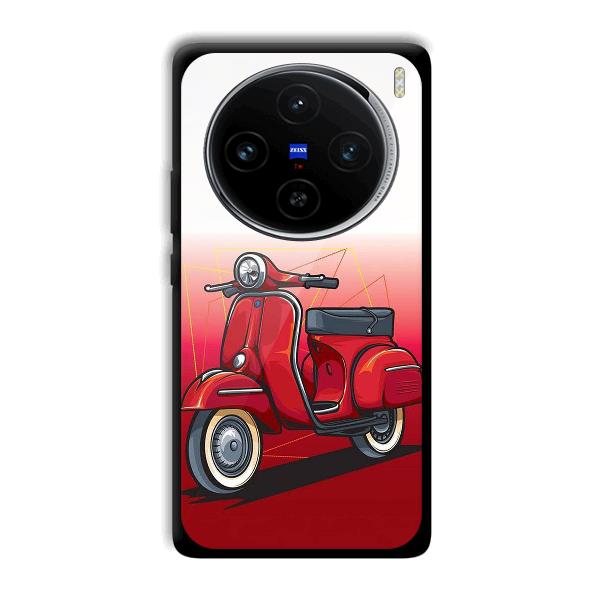 Red Scooter Phone Customized Printed Back Cover for Vivo X100