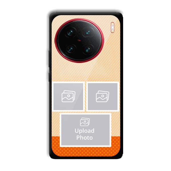 Orange Background Customized Printed Back Cover for Vivo X90 Pro