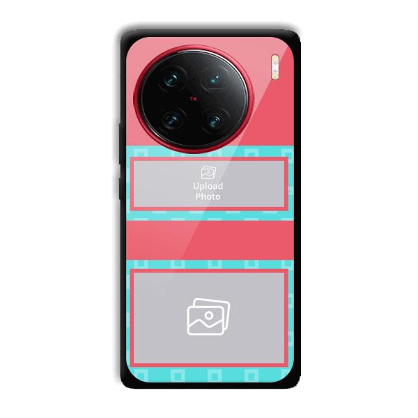 Blue Pink Customized Printed Back Cover for Vivo X90 Pro