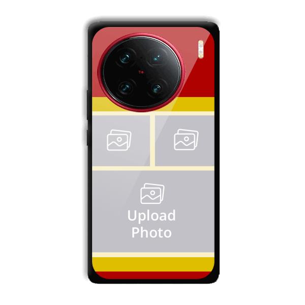 Red Yellow Collage Customized Printed Back Cover for Vivo X90 Pro