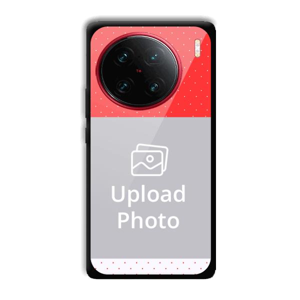 Red White Customized Printed Back Cover for Vivo X90 Pro