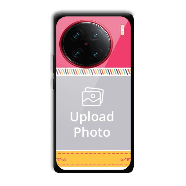 Pink Yellow Customized Printed Back Cover for Vivo X90 Pro