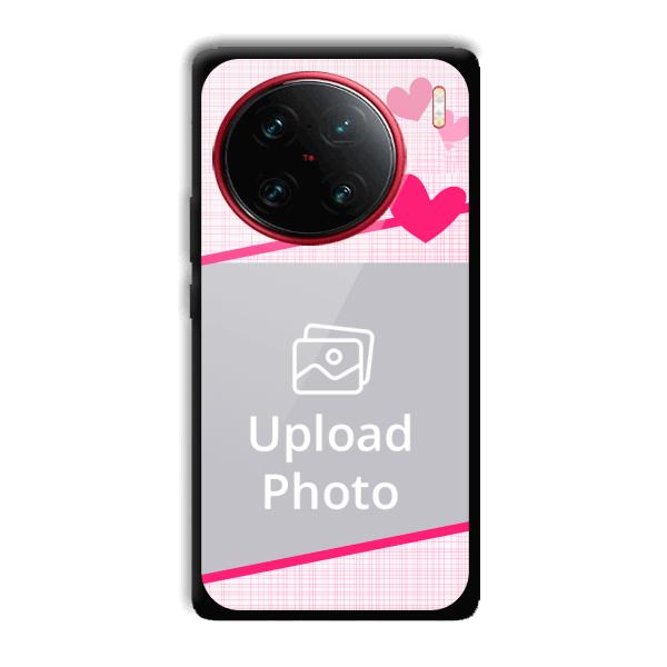 Pink Check Customized Printed Back Cover for Vivo X90 Pro