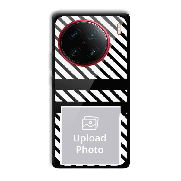 White Black Customized Printed Back Cover for Vivo X90 Pro