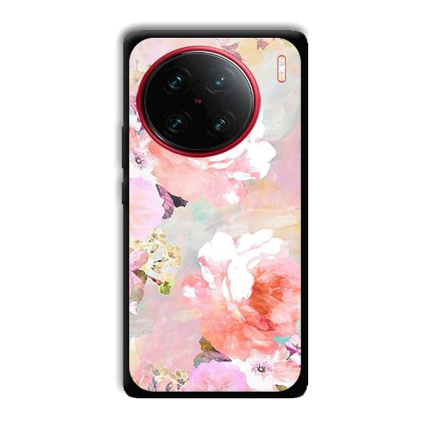 Floral Canvas Phone Customized Printed Back Cover for Vivo X90 Pro