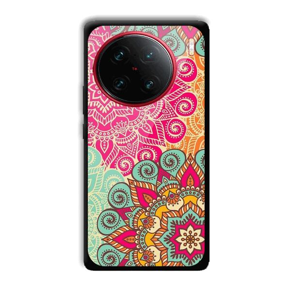Floral Design Phone Customized Printed Back Cover for Vivo X90 Pro