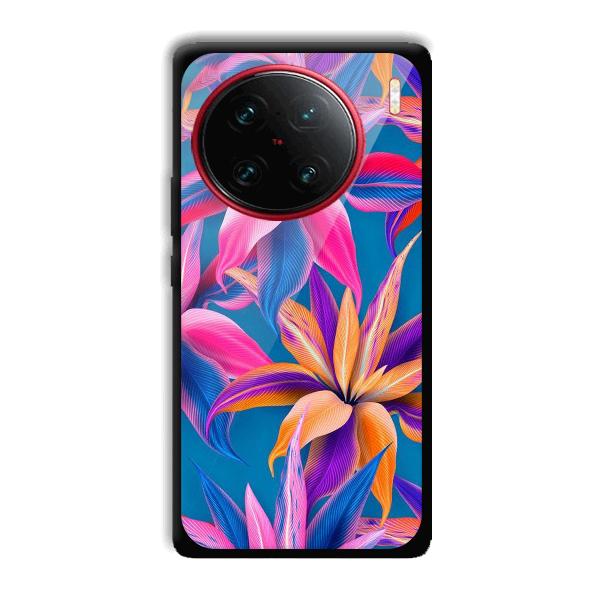 Aqautic Flowers Phone Customized Printed Back Cover for Vivo X90 Pro
