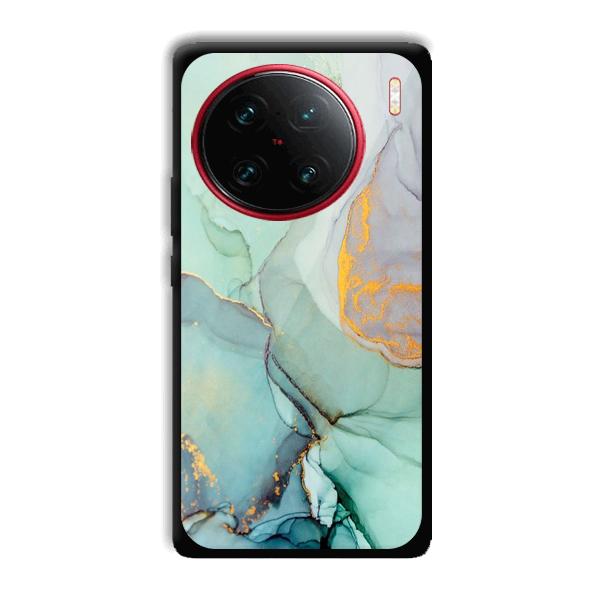 Green Marble Phone Customized Printed Back Cover for Vivo X90 Pro