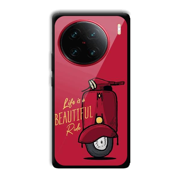 Life is Beautiful Phone Customized Printed Back Cover for Vivo X90 Pro