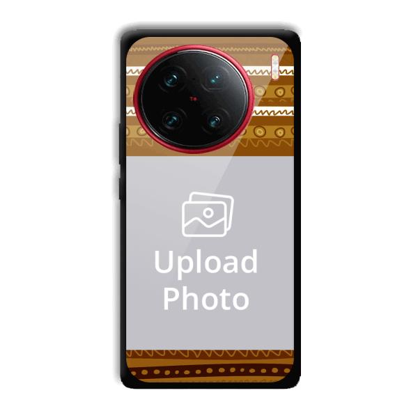 Brown Lines Customized Printed Back Cover for Vivo X90