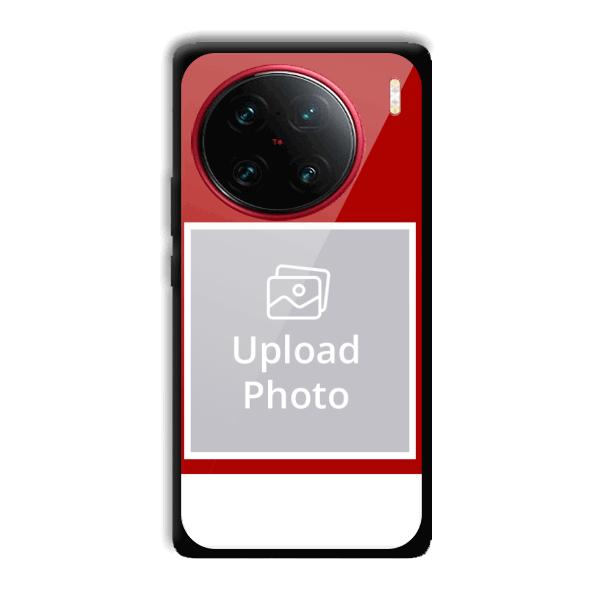 Red & White Customized Printed Back Cover for Vivo X90