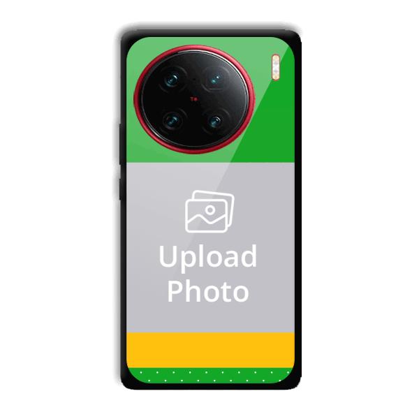 Green Yellow Customized Printed Back Cover for Vivo X90