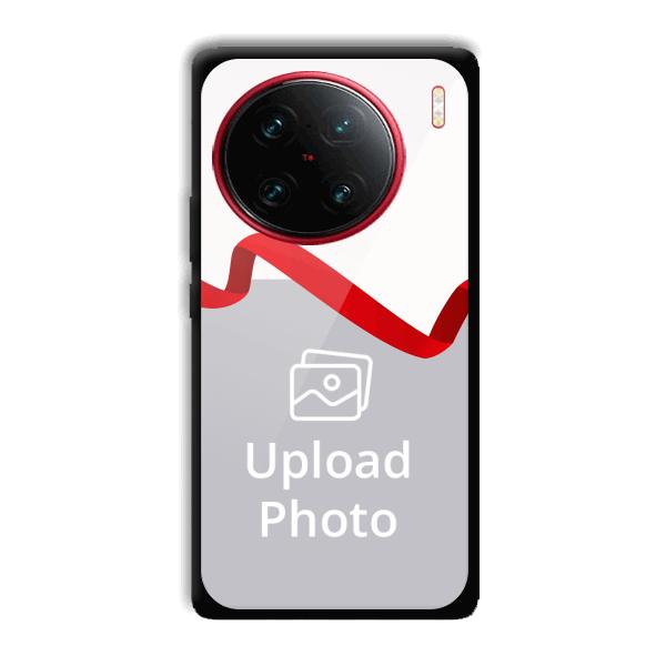 Red Ribbon Customized Printed Back Cover for Vivo X90