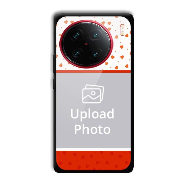 Orange Hearts Customized Printed Back Cover for Vivo X90