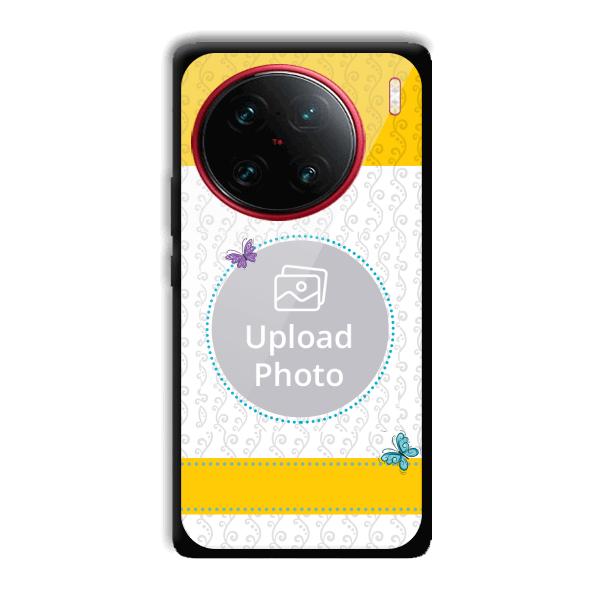 Butterflies & Yellow Customized Printed Back Cover for Vivo X90