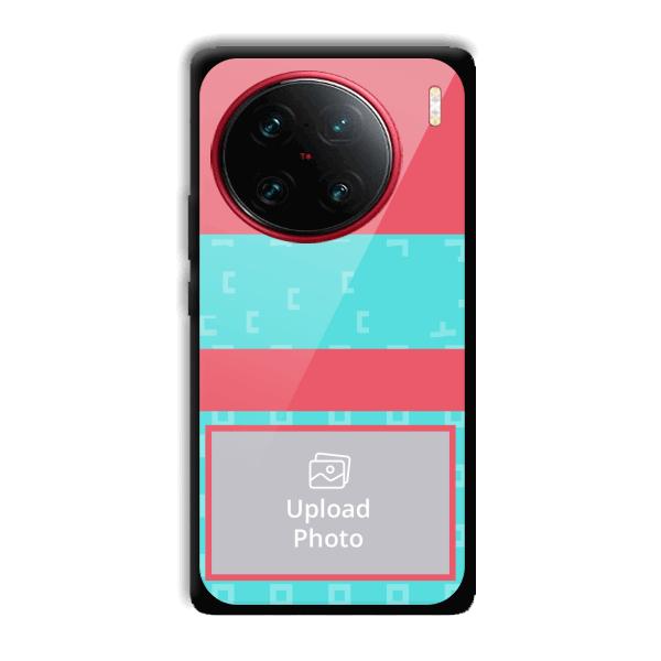 Bluish Pattern Customized Printed Back Cover for Vivo X90
