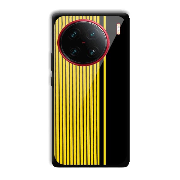 Yellow Black Design Phone Customized Printed Back Cover for Vivo X90