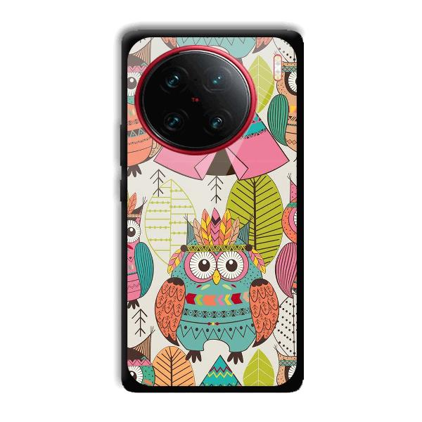 Fancy Owl Phone Customized Printed Back Cover for Vivo X90