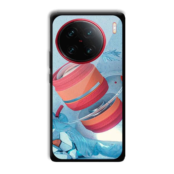 Blue Design Phone Customized Printed Back Cover for Vivo X90