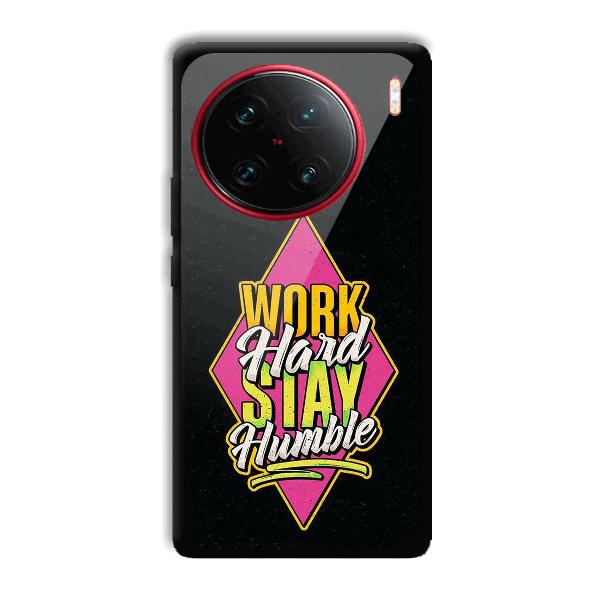 Work Hard Quote Phone Customized Printed Back Cover for Vivo X90