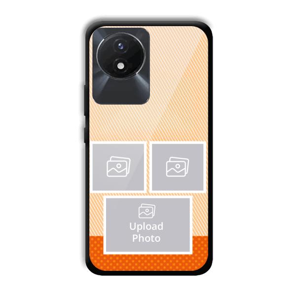 Orange Background Customized Printed Back Cover for Vivo Y02