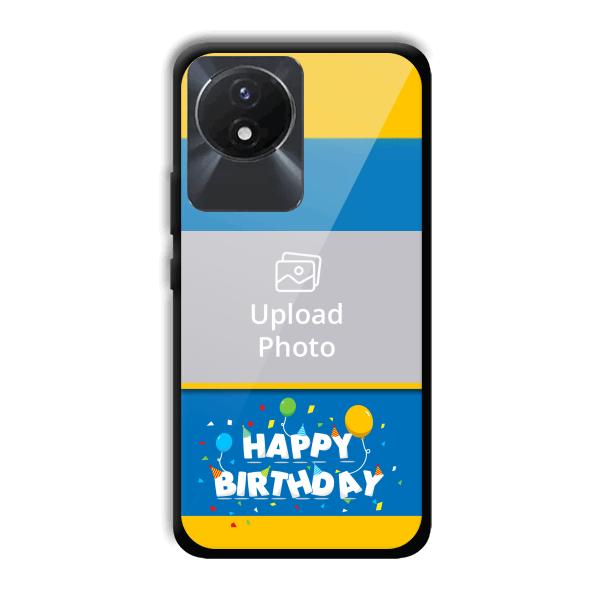 Happy Birthday Customized Printed Back Cover for Vivo Y02