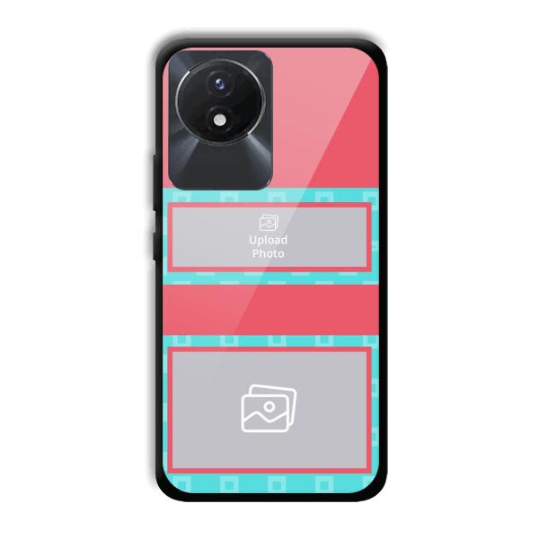 Blue Pink Customized Printed Back Cover for Vivo Y02