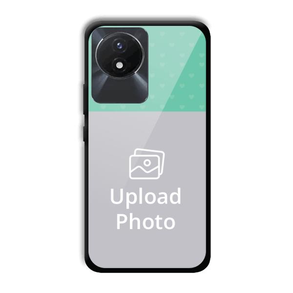 Green Hearts Customized Printed Back Cover for Vivo Y02