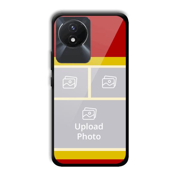 Red Yellow Collage Customized Printed Back Cover for Vivo Y02