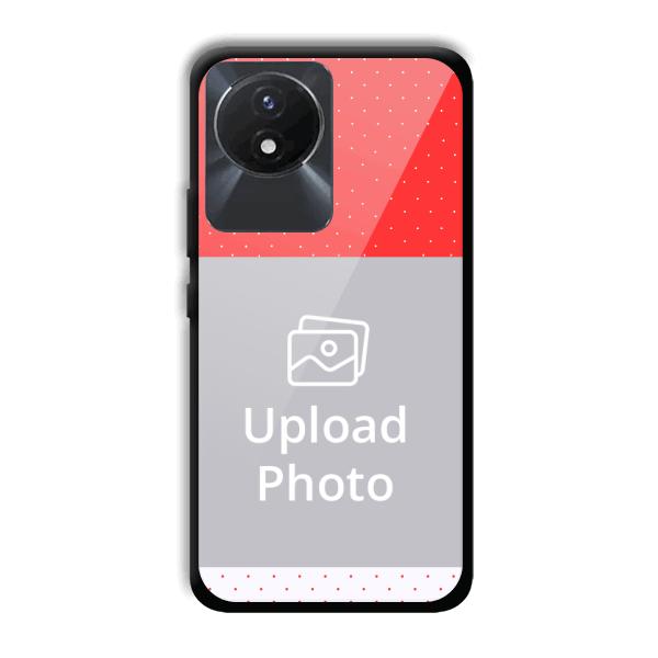 Red White Customized Printed Back Cover for Vivo Y02