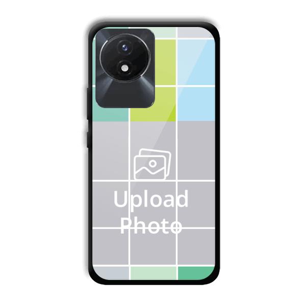 Grid Customized Printed Back Cover for Vivo Y02